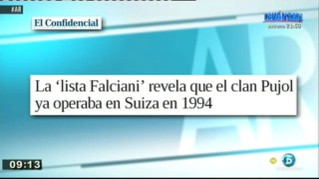 La 'lista Falciani' desvela que los Pujol ya tenían cuentas en Suiza en 1994