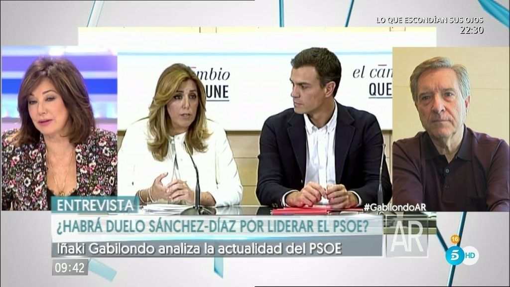 Gabilondo: "La confrontación entre Díaz y Sánchez no va a llevar a un PSOE de futuro"