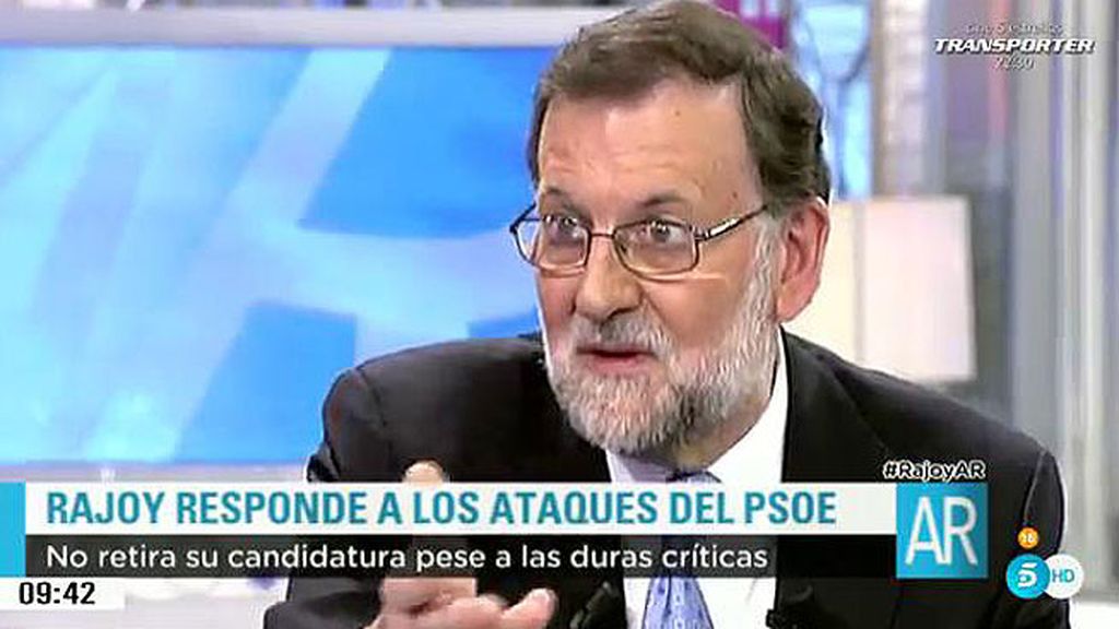 Mariano Rajoy: "Los socialistas están empeñados en que yo vaya a la investidura, que vayan ellos con Podemos"