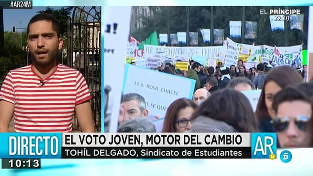 Tohil Delgado: "Los jóvenes somos una de las príncipales víctimas del PP"