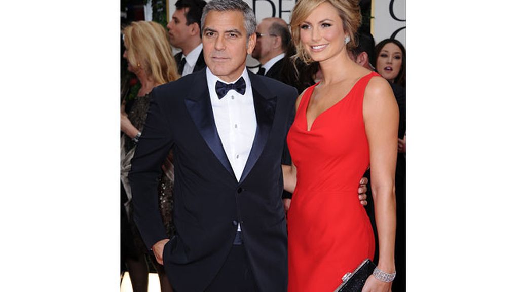 George Clooney con su actual pareja, Stacy Keibler