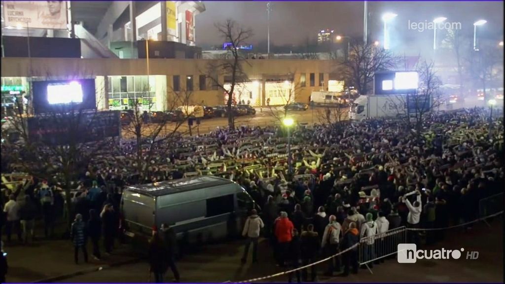 El vídeo que demuestra que los ultras del Legia harán un infierno aun estando fuera