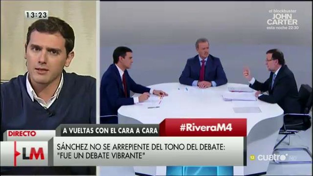 Albert Rivera: “Los debates no se ganan insultando, se ganan proponiendo”
