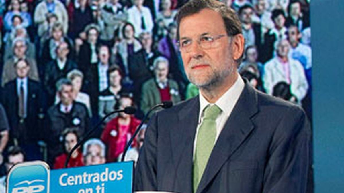 Mariano Rajoy en un acto de campaña. Foto: EFE