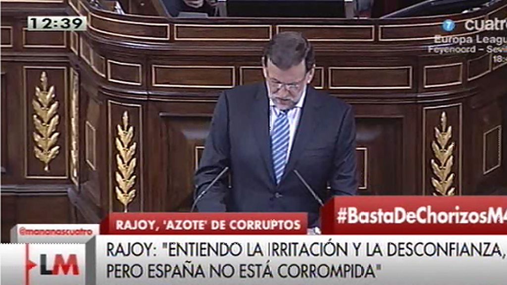 Rajoy: “España no está corrompida, tiene algunos corruptos que están saliendo a la luz”