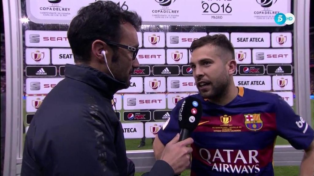 Jordi Alba: “En el descanso estábamos seguros de que íbamos a ganar el partido”