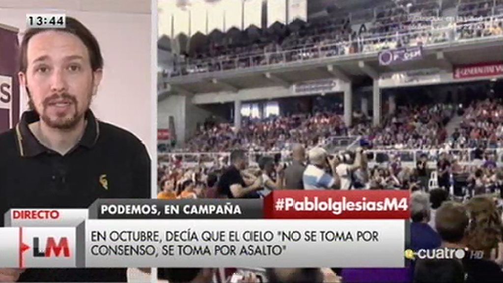 P. Iglesias: "No nos hemos moderado, otra cosa es que nuestras propuestas sean de sentido común"