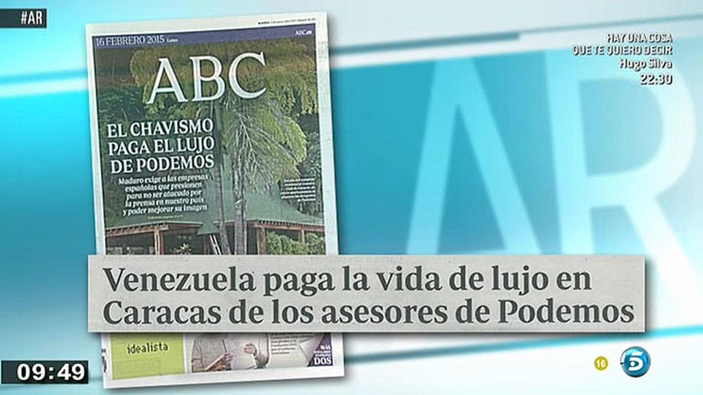El chavismo pagaba los lujos de los asesores de Podemos en Caracas, según 'ABC'