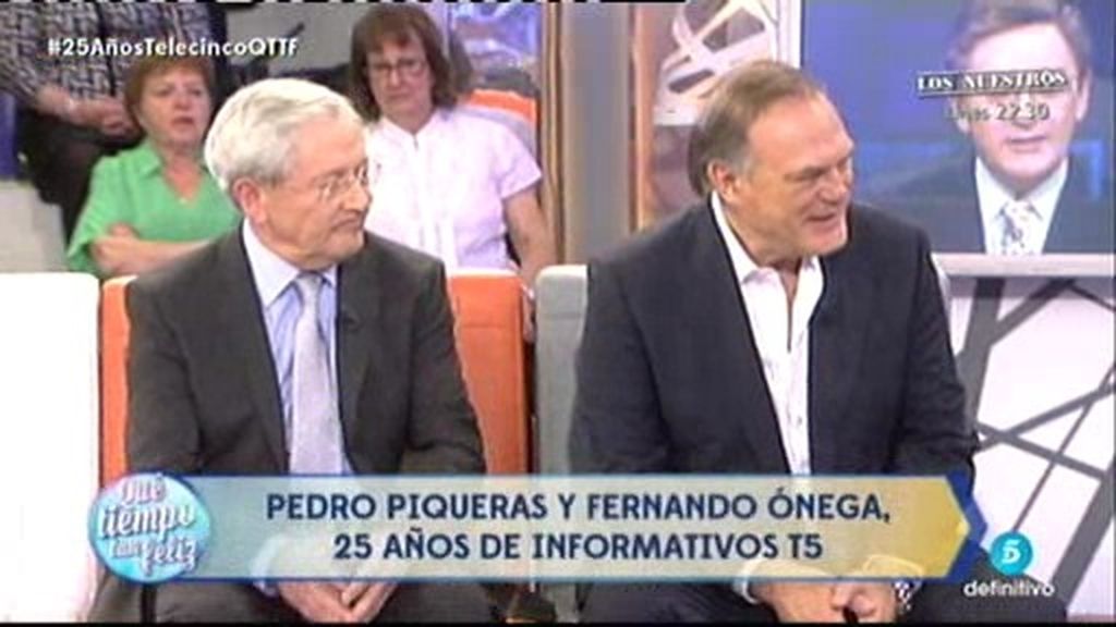Pedro Piqueras y Fernando Ónega, 25 años de Informativos Telecinco