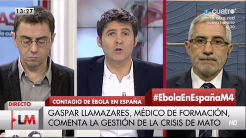 Gaspar Llamazares: "El protocolo con el ébola fue improvisado"