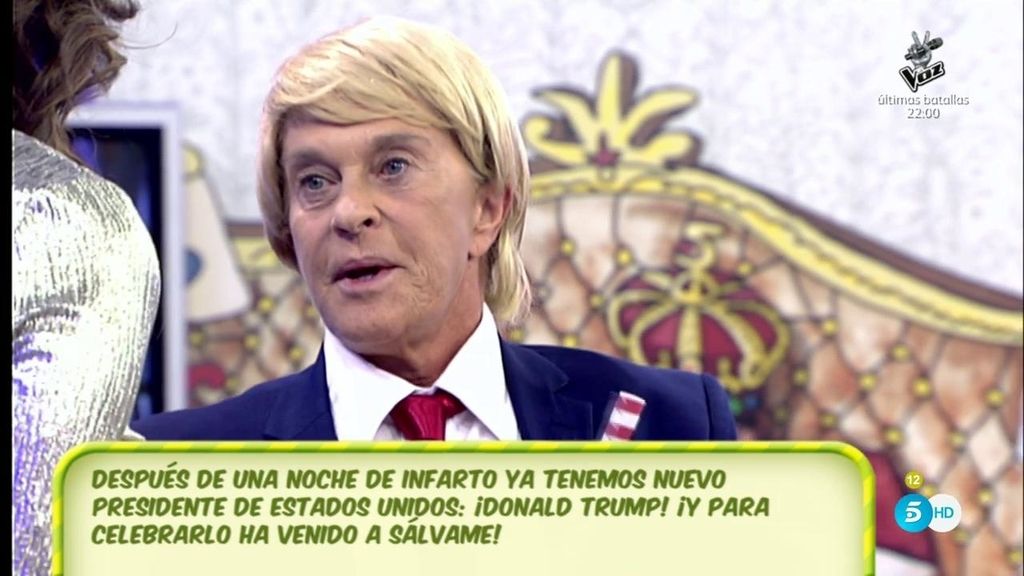 Enhorabuena presidente: ¡Chelo Trump ha venido a 'Sálvame' para celebrar su victoria!