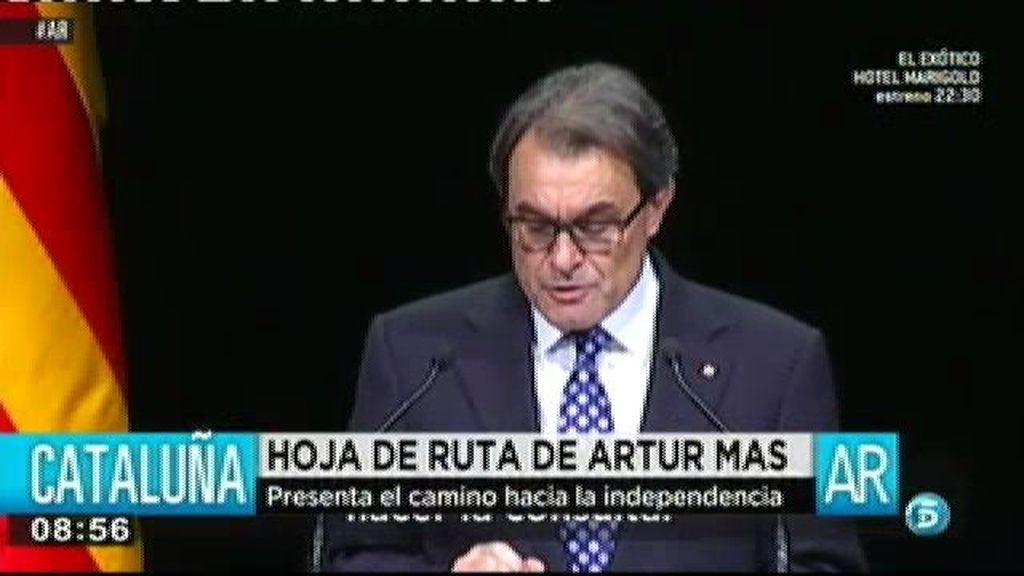 Artur Mas presenta su hoja de ruta para llegar a la independencia en 18 meses