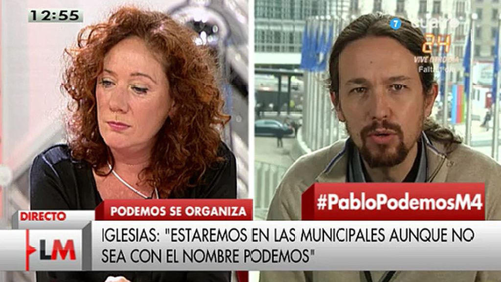 Iglesias: "Vamos a estar en las municipales, otra cosa es que discutamos si conviene estar con el nombre de Podemos o con otros"