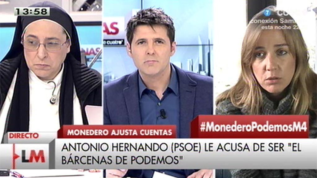T. Sánchez, a A. Hernando: “El PSOE hace malabares para meterse en los debates”