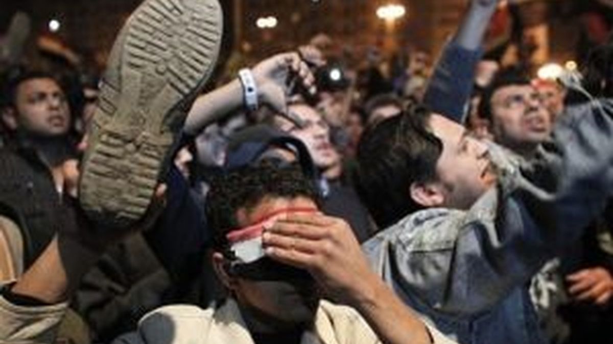 Egipcios en una manifestación anti-Mubarack. Foto: AP