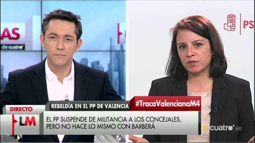 Adriana Lastra, de Podemos: “Parece que de lo que quieren hablar ellos es de sillones otra vez y no de políticas”