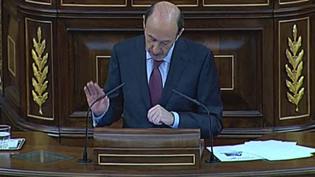 Alfredo Pérez Rubalcaba en el Debate del Estado de la Nación