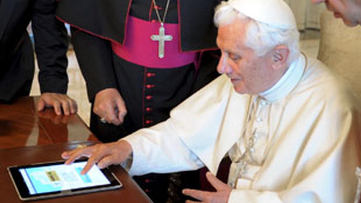 El primer tweet del Papa Benedicto XVI. FOTO:Gtres