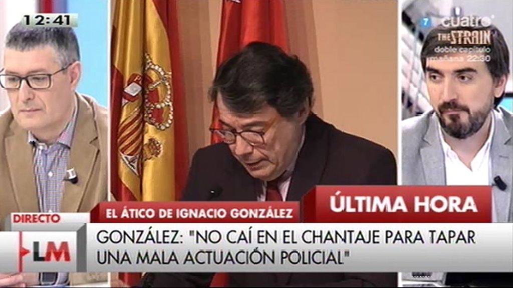 I. González: “Con esta información se pretende extorsionarme una vez más para que retire las denuncias que tengo abiertas”