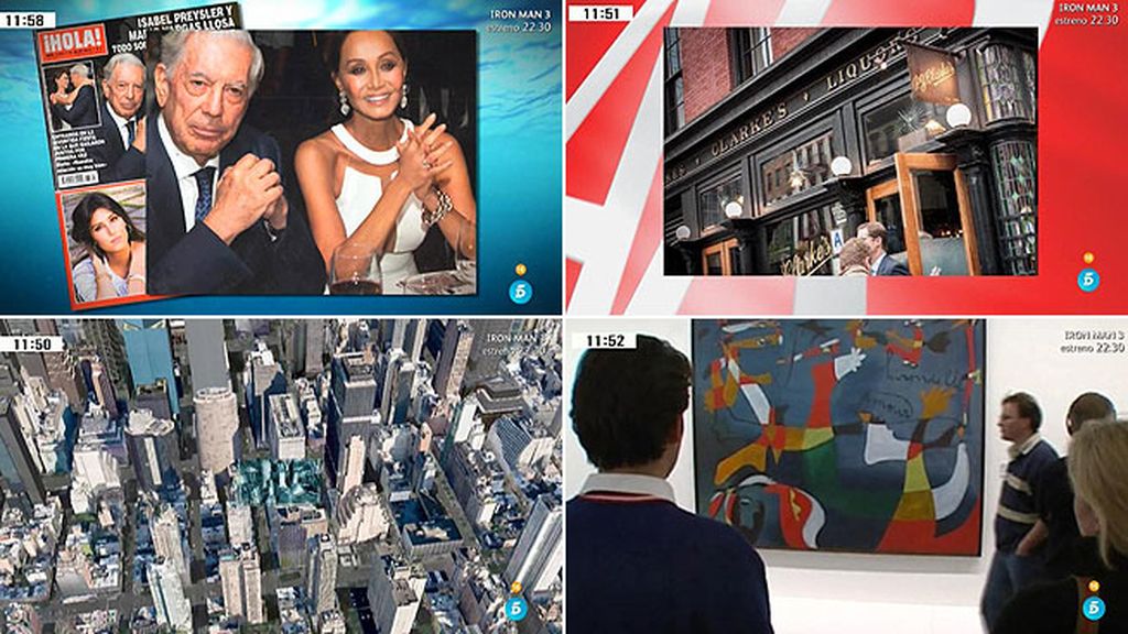 Comida en el P.J. Clarke's, visita al MOMA y cine: Preysler y V. Llosa disfrutan de N. York