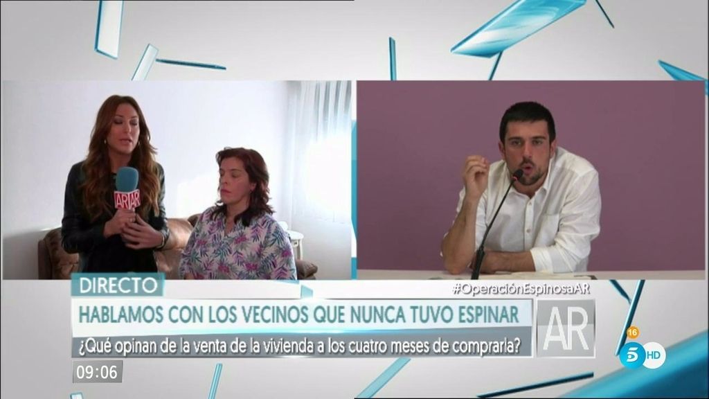 Marimar, exvecina de Ramón Espinar: "Nunca tuvo intención de vivir en el piso"