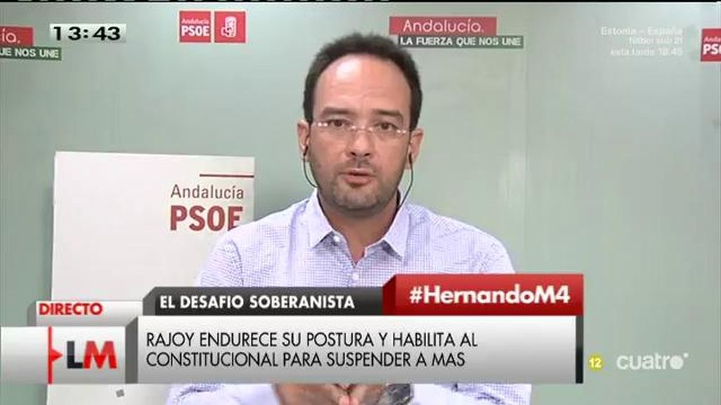 A. Hernando: “No hay derecho a que el PP esté maltratando así las instituciones”