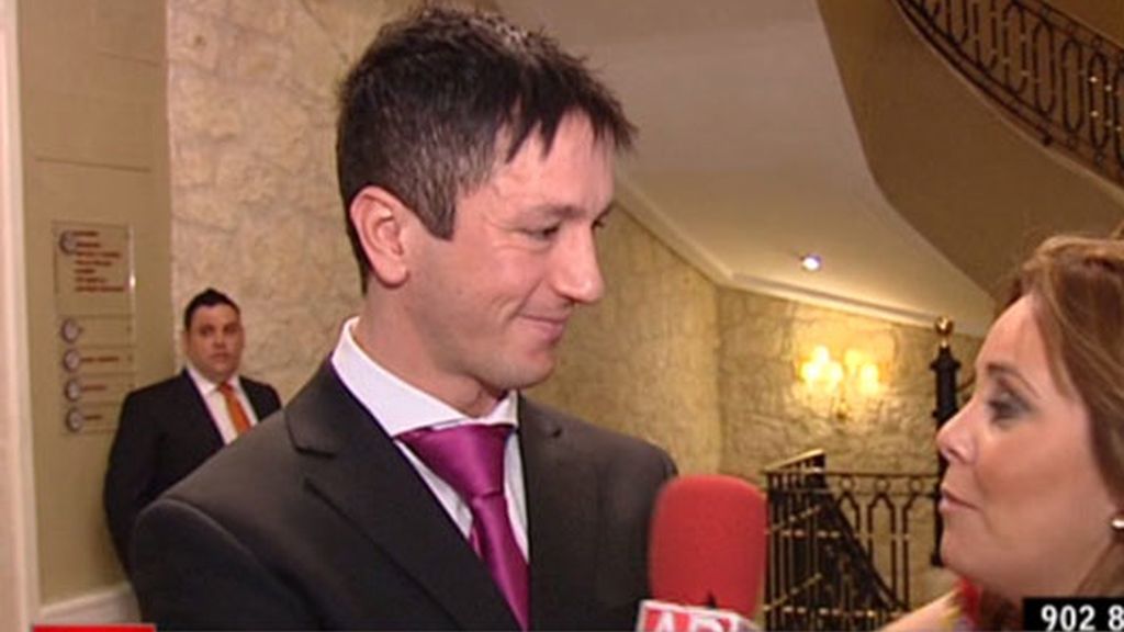 Ana Obregón y Adans Peres, juntos en la boda de Toñi Salazar