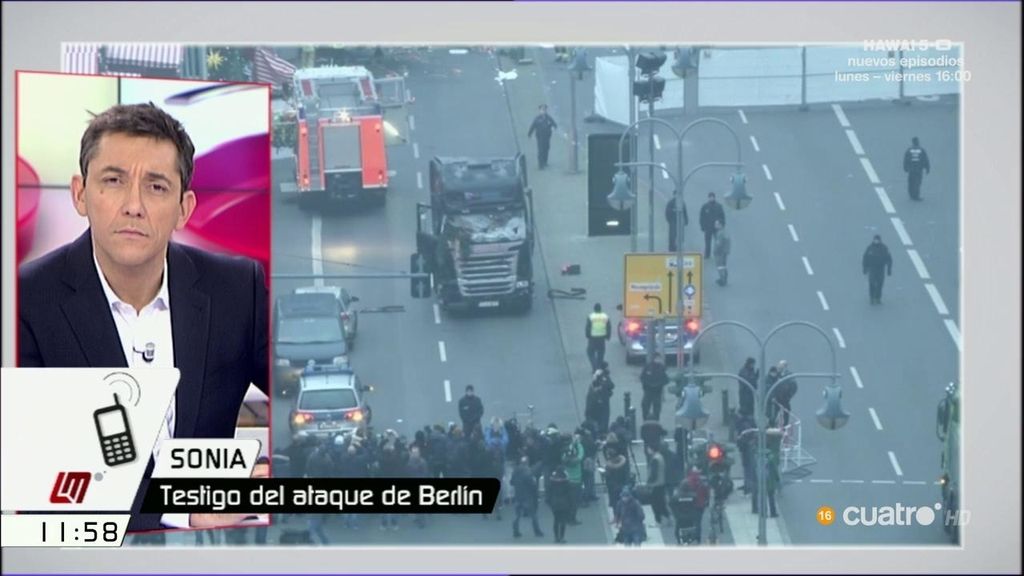 Sonia, testigo del ataque de Berlín: “Estamos muy asustados, no nos lo creemos”