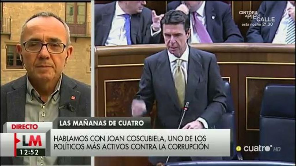Joan Coscubiela, tras la dimisión de Soria: “¿Hasta cuándo el señor Rajoy va a continuar sin asumir responsabilidades?”