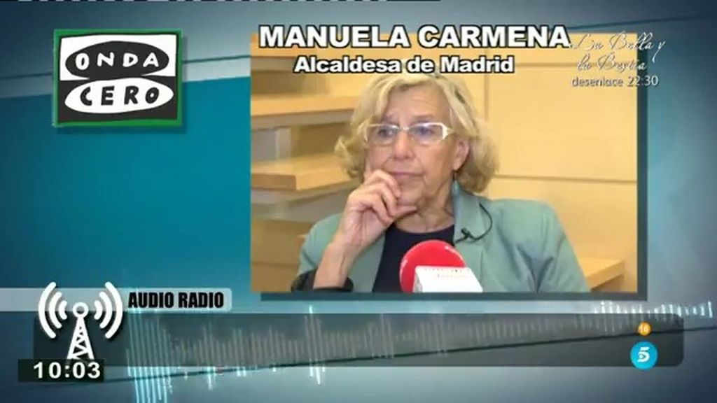 Carmena, en declaraciones a Onda Cero: “Yo no tengo nada que ver con Podemos”