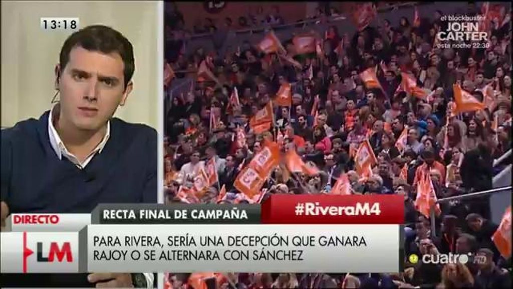 Albert Rivera: “Si no ganamos las elecciones, no apoyaremos a Sánchez o Rajoy”