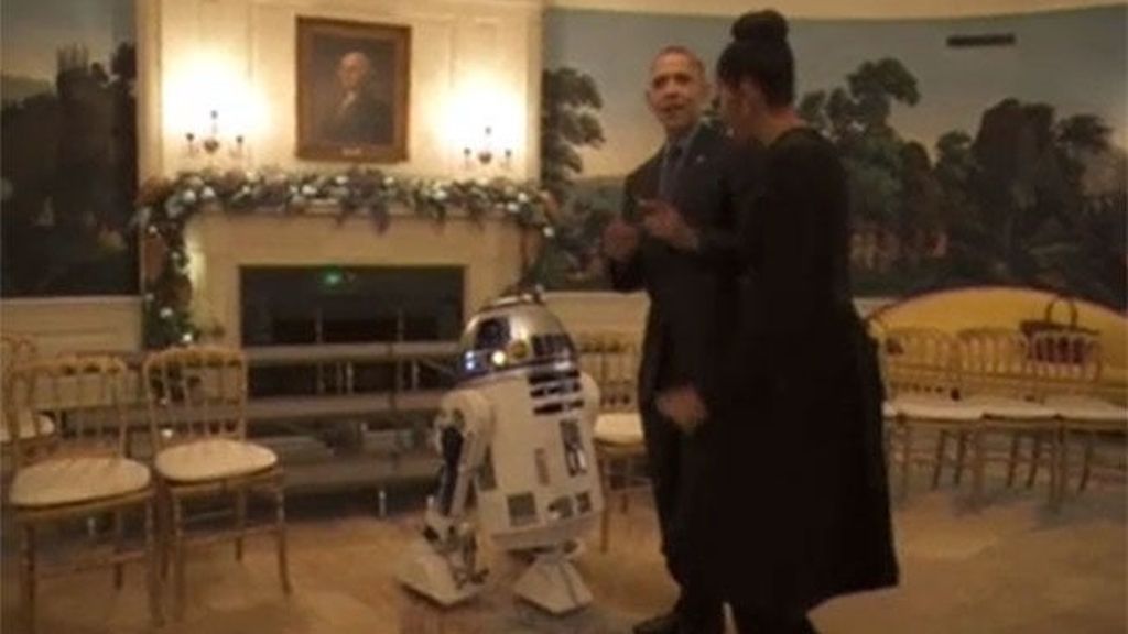 Los Obama bailan al ritmo de 'Star Wars'