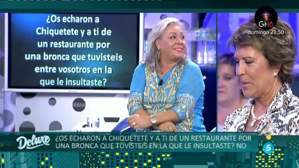Carmen Gahona miente...¡le echaron de un restaurante por insultar a Chiquetete!