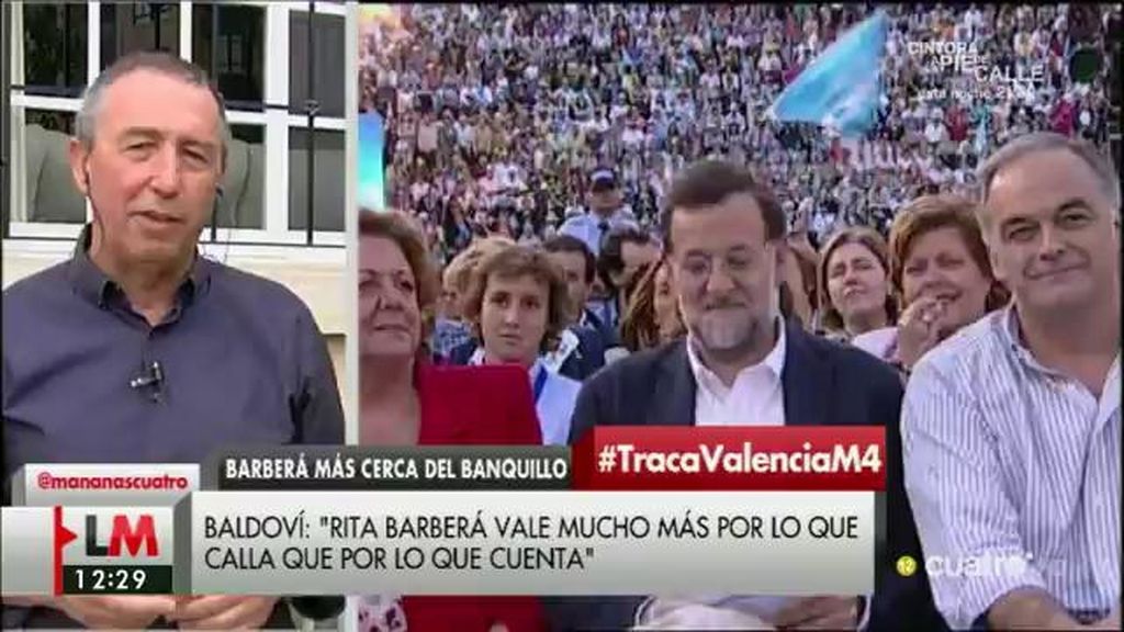 Joan Baldoví: "Rita Barberá vale mucho más por lo que calla que por lo que dice"