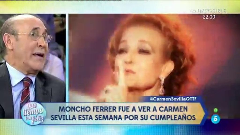 Moncho Ferrer, sobre Carmen Sevilla: "Se encuentra estable dentro de su enfermedad"