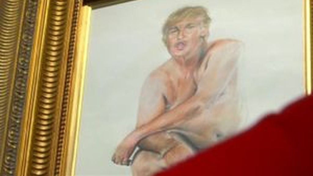 Cuelgan el polémico desnudo de Trump en una galería de arte de Londres