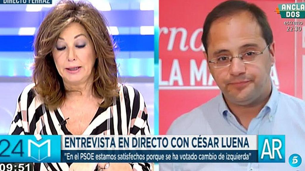 César Luena: "No tenemos líneas rojas, el PSOE va a ser un partido de mayorías"