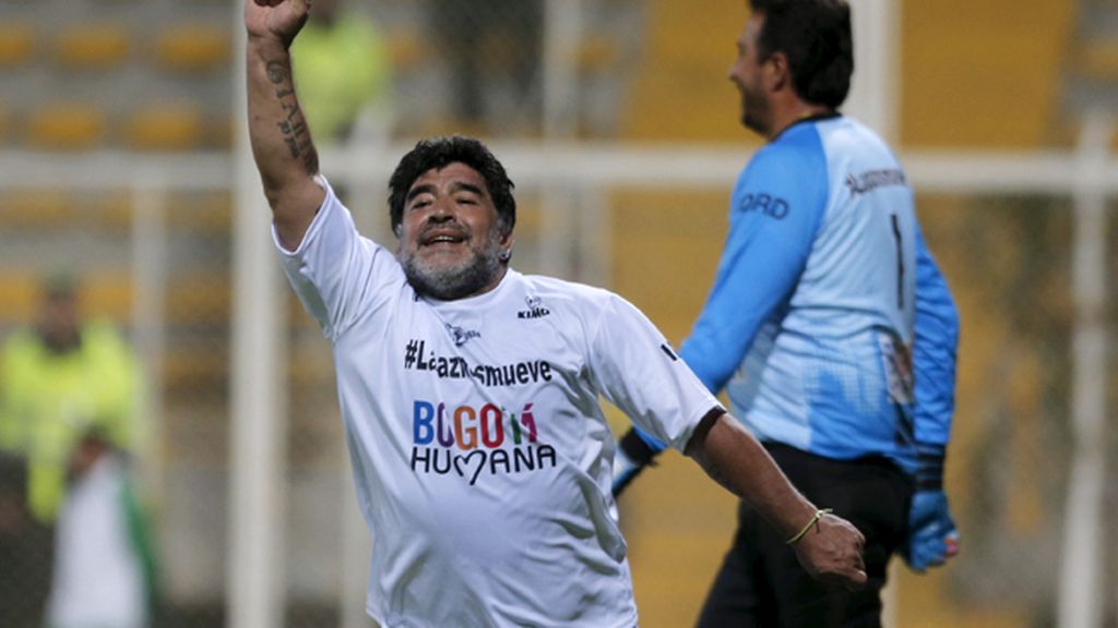 Maradona, protagonista en el Partido por la Paz en Colombia