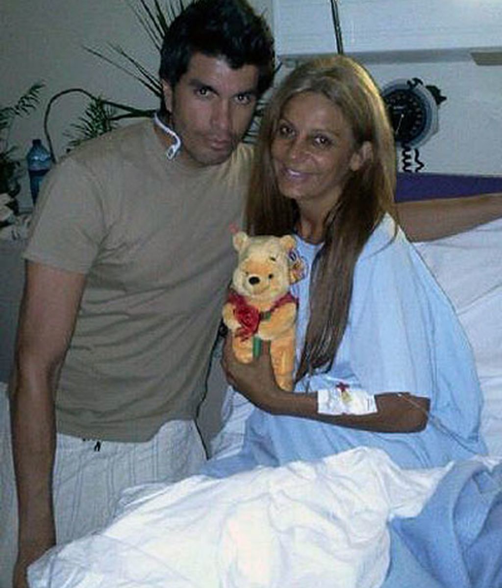 Sonia, antes de entrar en el quirófano