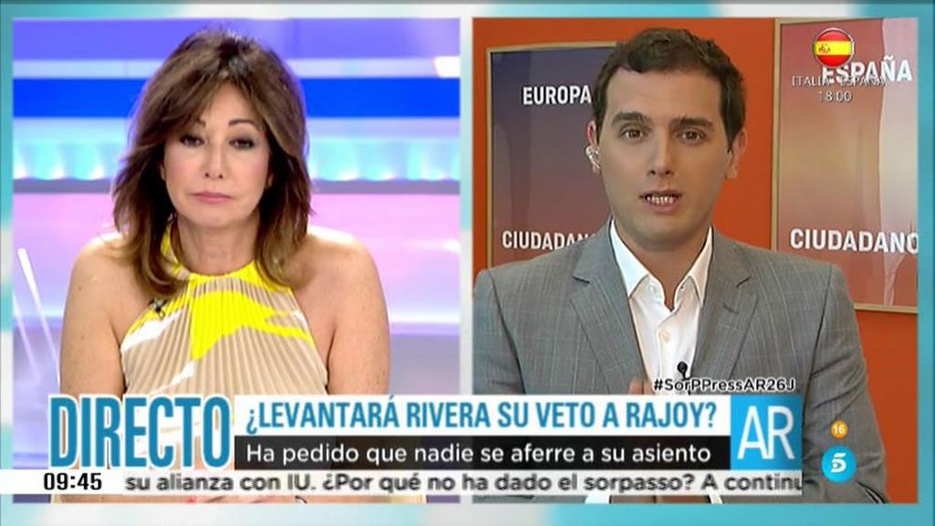 Albert Rivera: "Nunca hubo veto a Rajoy"