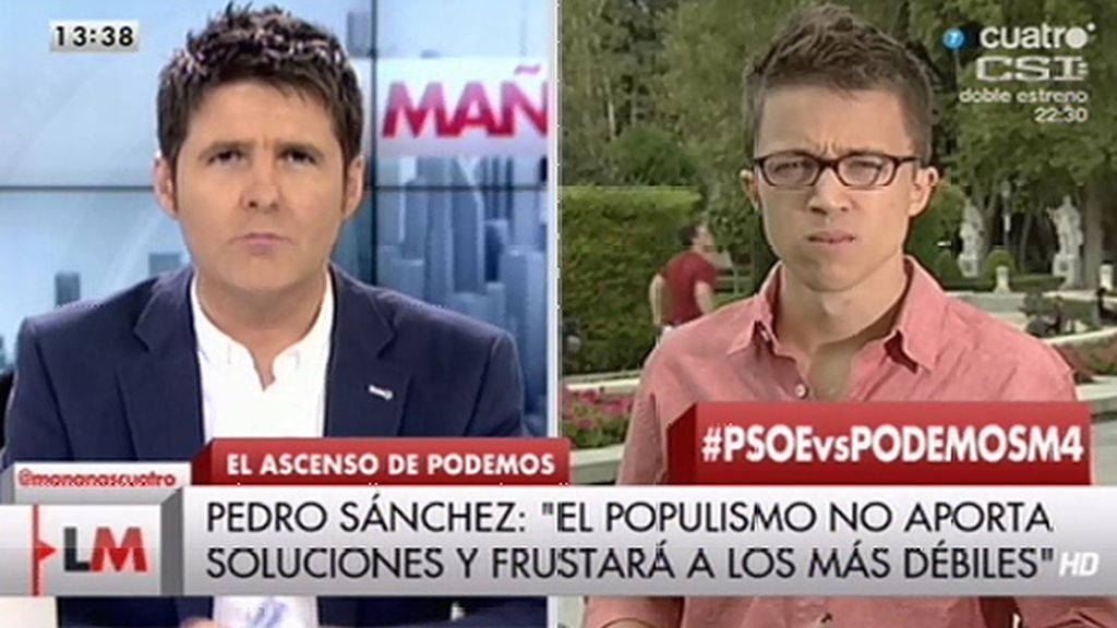 I. Errejón: “Todo el mundo puede ver hasta el último euro con el que se ha financiado Podemos”