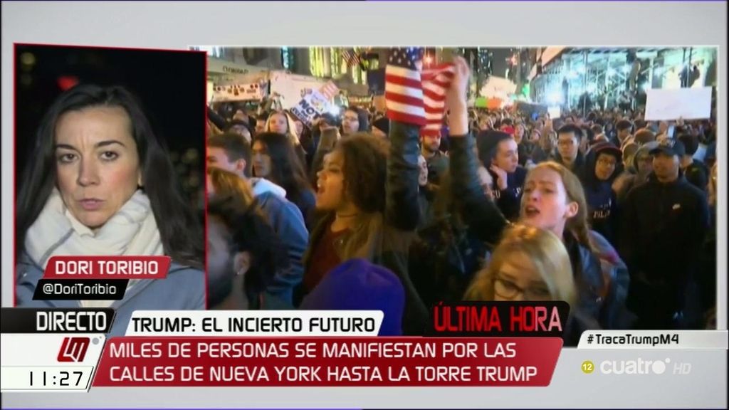 Protestas anti Trump en las calles de las principales ciudades de Estados Unidos