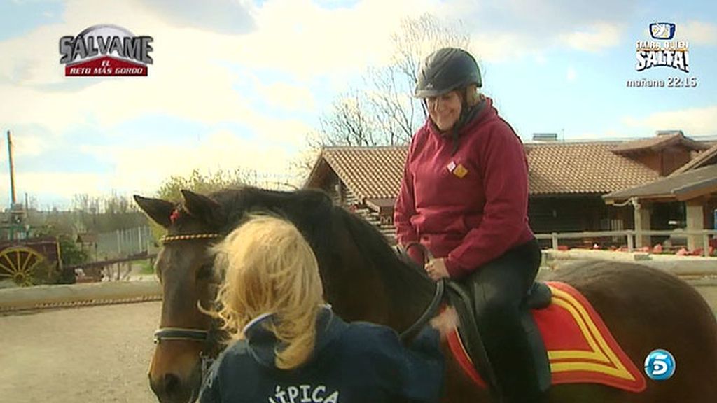 Carmen continúa con su entrenamiento para perder peso