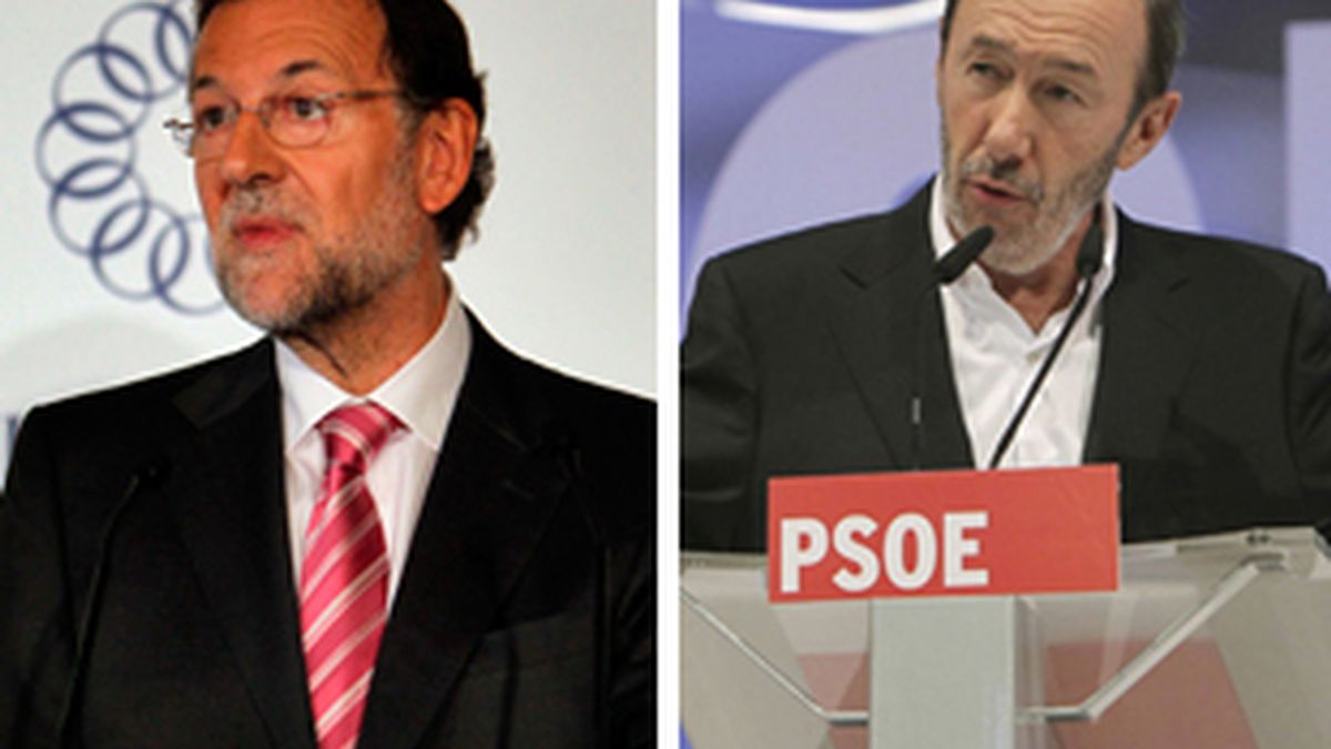 Rajoy y Rubalcaba coincidirán en Zaragoza en dos actos electorales. FOTO: EFE/Archivo