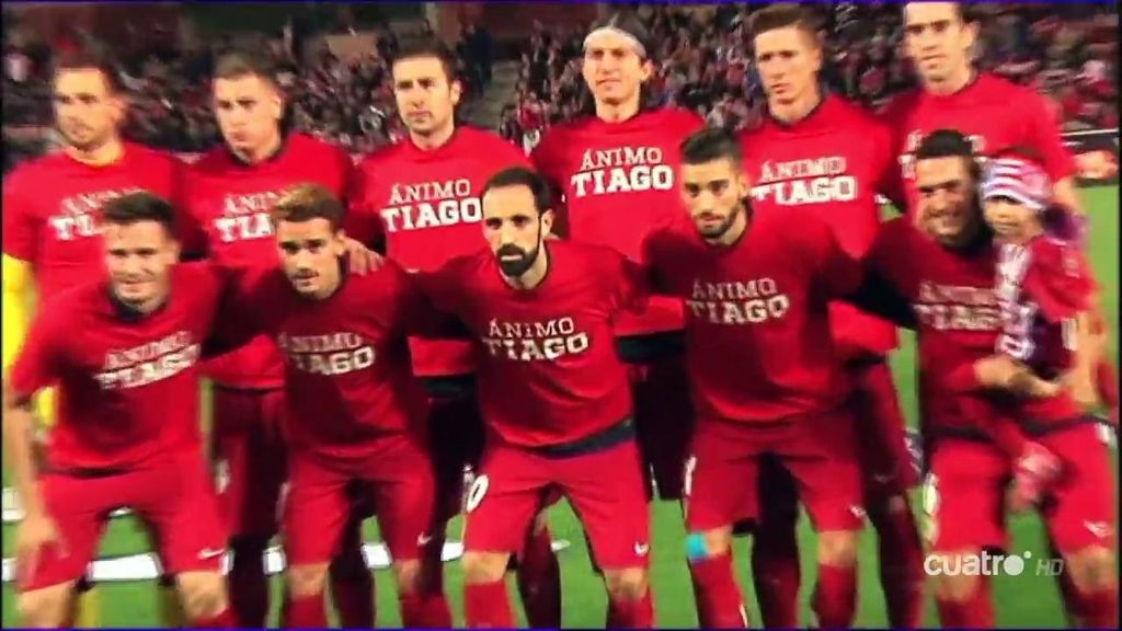 El Atlético de Madrid se vuelca con Tiago y le muestra su apoyo