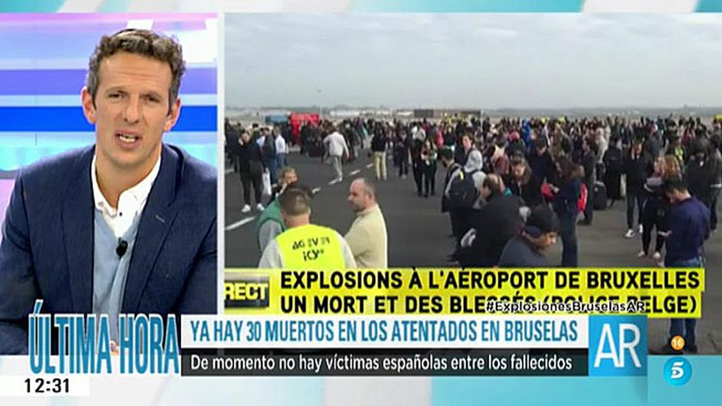 José, un sevillano en el aeropuerto belga: "Nos han evacuado a una explanada"