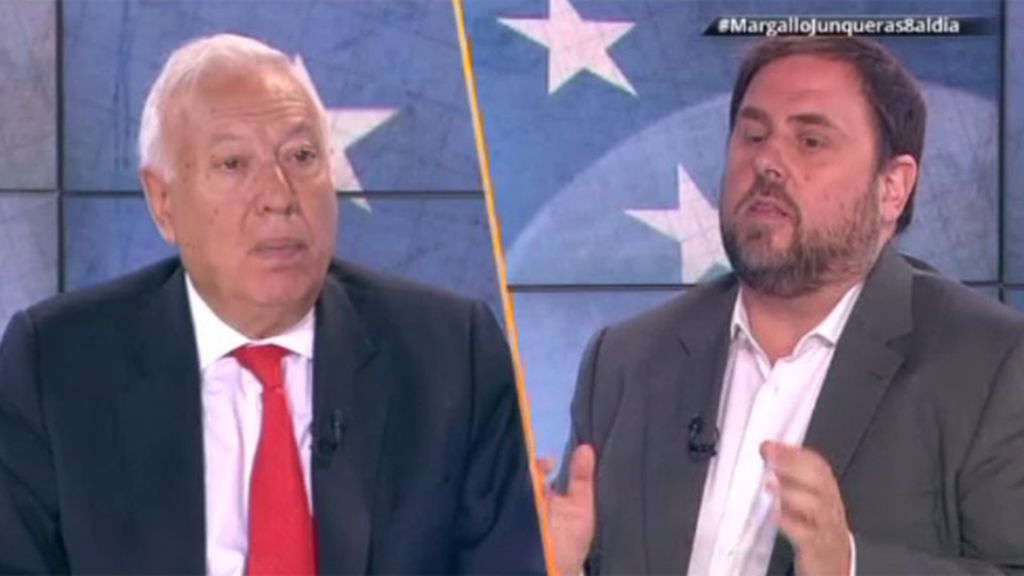 Posturas irreconciliables en el debate entre Margallo y Junqueras