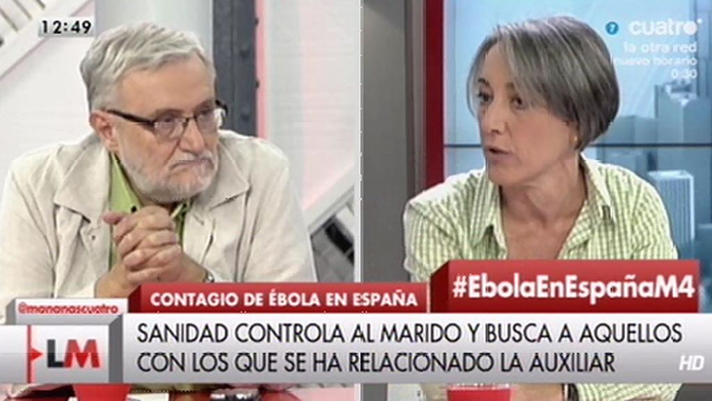 T. González (Médicos del Mundo): "Hay que tocar un fluido para que el virus se transmita"