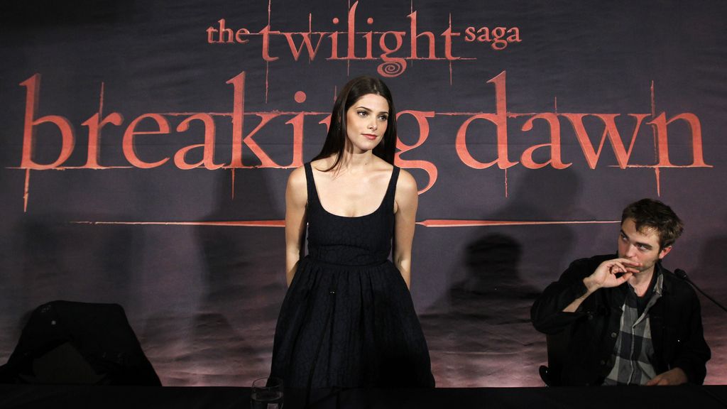 Ashley y Robert en la rueda de prensa