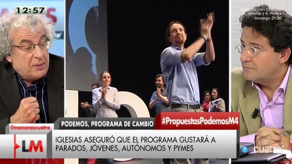 Calleja: "El programa de Podemos no le gusta ni siquiera al que lo hizo"